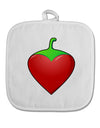 Chili Pepper Heart White Fabric Pot Holder Hot Pad-Pot Holder-TooLoud-White-Davson Sales