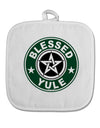 Blessed Yule Emblem White Fabric Pot Holder Hot Pad by TooLoud-TooLoud-White-Davson Sales