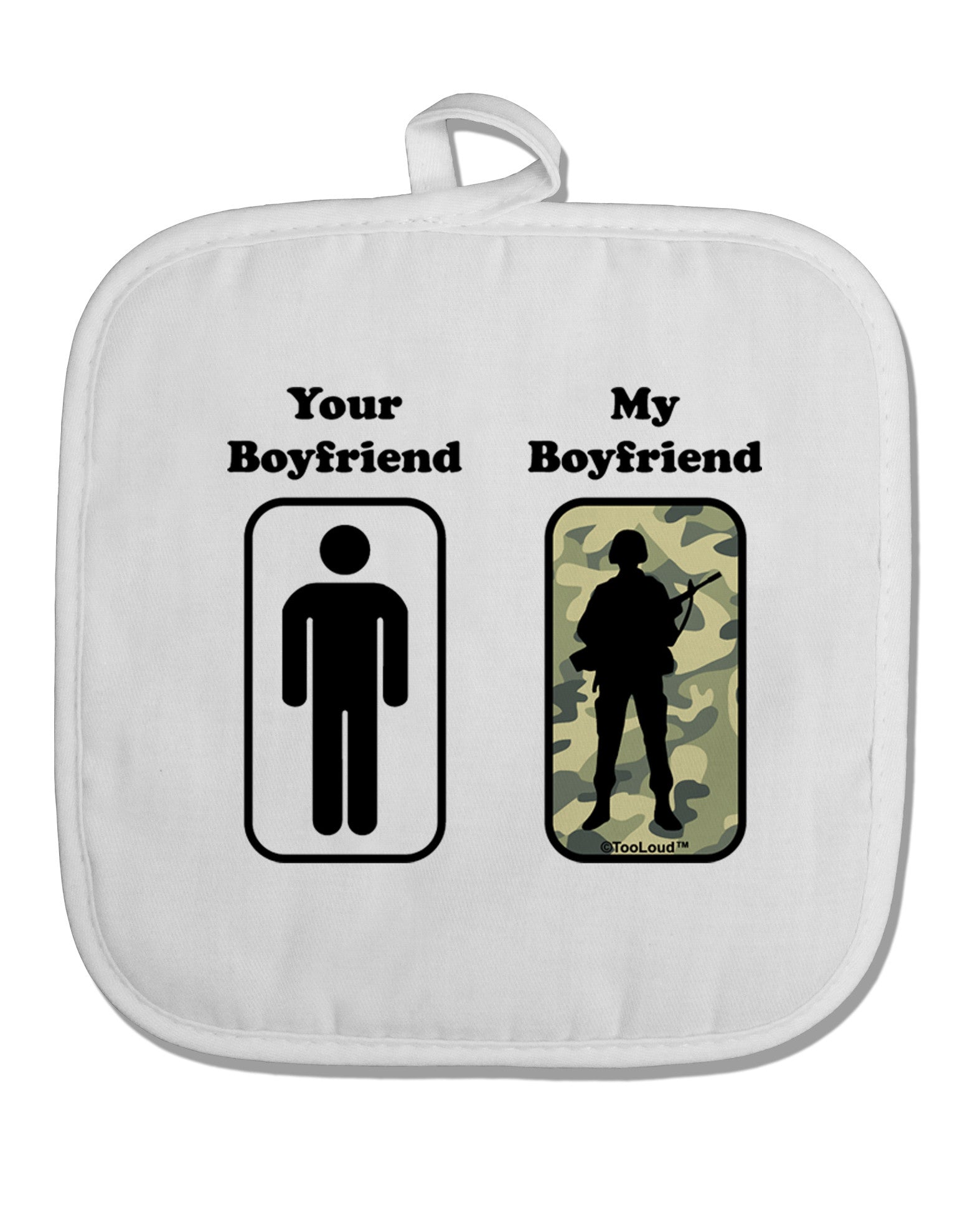 Your Boyfriend My Boyfriend White Fabric Pot Holder Hot Pad by TooLoud-Pot Holder-TooLoud-White-Davson Sales