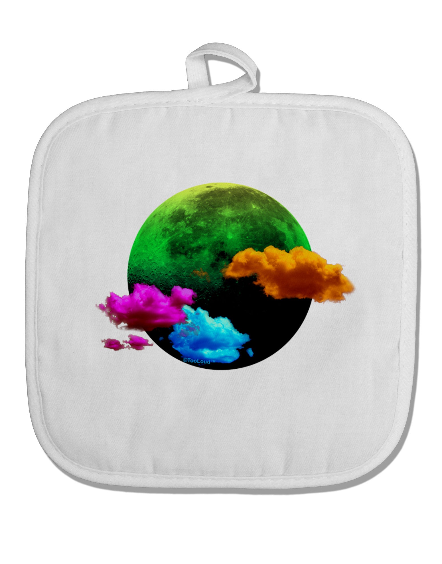Moon Dream Hallucination White Fabric Pot Holder Hot Pad-Pot Holder-TooLoud-White-Davson Sales