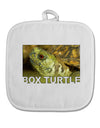 Menacing Turtle with Text White Fabric Pot Holder Hot Pad-Pot Holder-TooLoud-White-Davson Sales