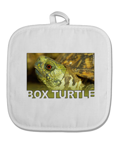 Menacing Turtle with Text White Fabric Pot Holder Hot Pad-Pot Holder-TooLoud-White-Davson Sales