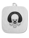 Scary Clown Grayscale White Fabric Pot Holder Hot Pad-Pot Holder-TooLoud-White-Davson Sales