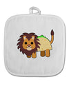 Cute Taco Lion White Fabric Pot Holder Hot Pad-Pot Holder-TooLoud-White-Davson Sales