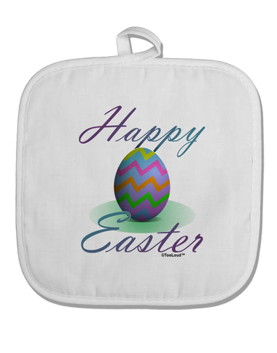 One Happy Easter Egg White Fabric Pot Holder Hot Pad-Pot Holder-TooLoud-White-Davson Sales