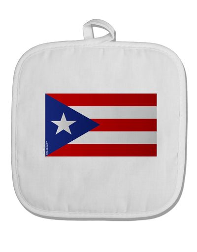 Puerto Rico Flag White Fabric Pot Holder Hot Pad-Pot Holder-TooLoud-White-Davson Sales