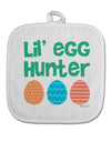 Lil' Egg Hunter - Easter - Green White Fabric Pot Holder Hot Pad by TooLoud-Pot Holder-TooLoud-White-Davson Sales