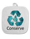 Water Conservation Text White Fabric Pot Holder Hot Pad by TooLoud-Pot Holder-TooLoud-White-Davson Sales