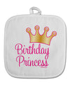 Birthday Princess - Tiara White Fabric Pot Holder Hot Pad by TooLoud-Pot Holder-TooLoud-White-Davson Sales