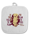 TooLoud If you Fail to Plan, you Plan to Fail-Benjamin Franklin White Fabric Pot Holder Hot Pad-PotHolders-TooLoud-Davson Sales