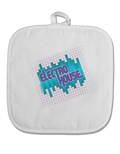 Electro House Equalizer White Fabric Pot Holder Hot Pad-Pot Holder-TooLoud-White-Davson Sales