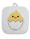 Cute Hatching Chick Design White Fabric Pot Holder Hot Pad by TooLoud-Pot Holder-TooLoud-White-Davson Sales