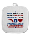 Gun Shootin' Conservative White Fabric Pot Holder Hot Pad-Pot Holder-TooLoud-White-Davson Sales