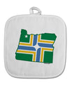 Portland Oregon Flag White Fabric Pot Holder Hot Pad-Pot Holder-TooLoud-White-Davson Sales