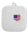 American Flag Faux Pocket Design White Fabric Pot Holder Hot Pad by TooLoud-Pot Holder-TooLoud-White-Davson Sales