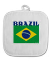 Brazil Flag White Fabric Pot Holder Hot Pad-Pot Holder-TooLoud-White-Davson Sales