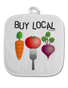 Buy Local - Vegetables Design White Fabric Pot Holder Hot Pad-Pot Holder-TooLoud-White-Davson Sales