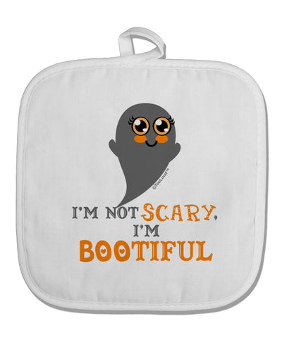 BOOtiful Ghost Orange White Fabric Pot Holder Hot Pad-Pot Holder-TooLoud-White-Davson Sales