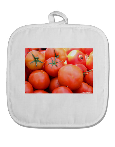 Buy Local Produce Tomatoes White Fabric Pot Holder Hot Pad-Pot Holder-TooLoud-White-Davson Sales