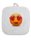 Heart Eye Emoji White Fabric Pot Holder Hot Pad-Pot Holder-TooLoud-White-Davson Sales