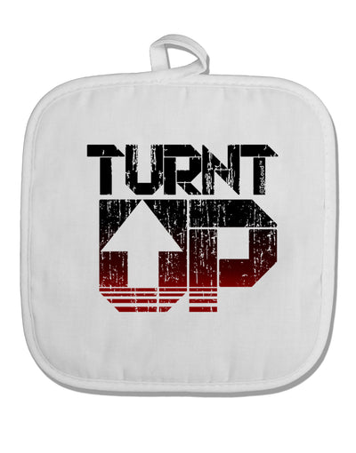 Turnt Up Distressed White Fabric Pot Holder Hot Pad-Pot Holder-TooLoud-White-Davson Sales