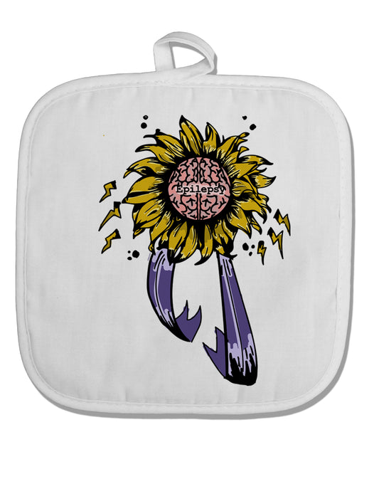 TooLoud Epilepsy Awareness White Fabric Pot Holder Hot Pad-PotHolders-TooLoud-Davson Sales
