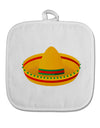 Sombrero Design White Fabric Pot Holder Hot Pad by TooLoud-Pot Holder-TooLoud-White-Davson Sales