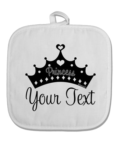 Personalized Princess -Name- Design White Fabric Pot Holder Hot Pad-Pot Holder-TooLoud-White-Davson Sales