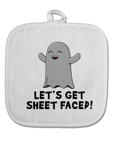 Let's Get Sheet Faced White Fabric Pot Holder Hot Pad by TooLoud-Pot Holder-TooLoud-White-Davson Sales