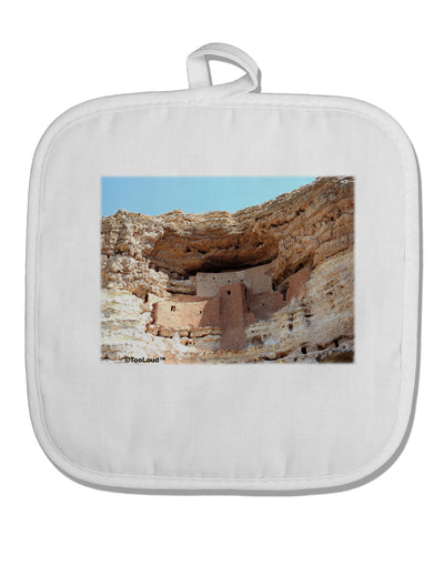 Montezuma Castle Arizona White Fabric Pot Holder Hot Pad-Pot Holder-TooLoud-White-Davson Sales