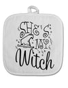 TooLoud She's My Witch White Fabric Pot Holder Hot Pad