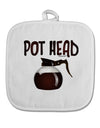 Pot Head - Coffee White Fabric Pot Holder Hot Pad-Pot Holder-TooLoud-White-Davson Sales