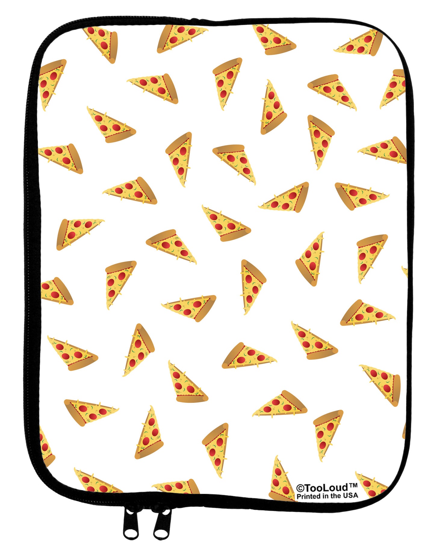 Pizza Slices AOP 9 x 11.5 Tablet Sleeve All Over Print-TooLoud-White-Black-Davson Sales