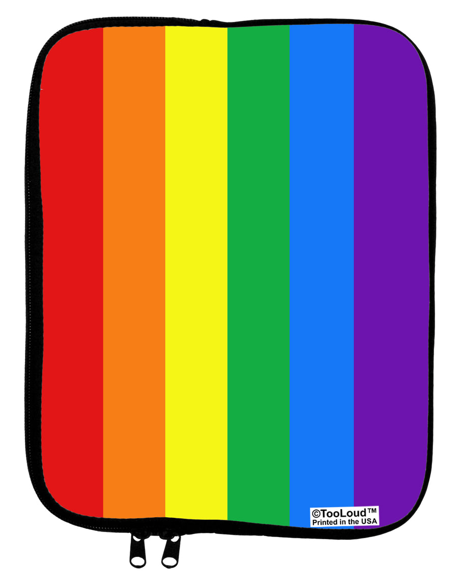 Rainbow Vertical Gay Pride Flag 9 x 11.5 Tablet  Sleeve All Over Print by TooLoud
