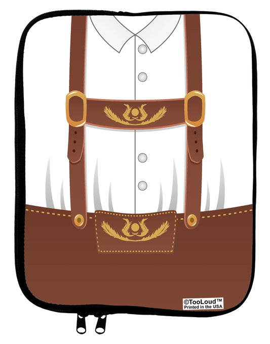 Lederhosen Costume Brown 9 x 11.5 Tablet Sleeve All Over Print by TooLoud-TooLoud-White-Black-Davson Sales