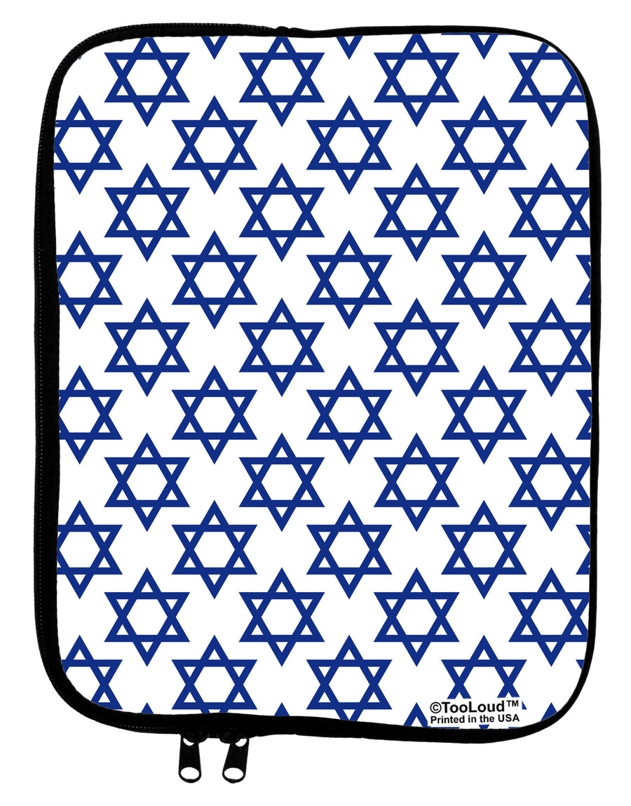 Stars of David Jewish 9 x 11.5 Tablet Sleeve All Over Print by TooLoud-TooLoud-White-Black-Davson Sales