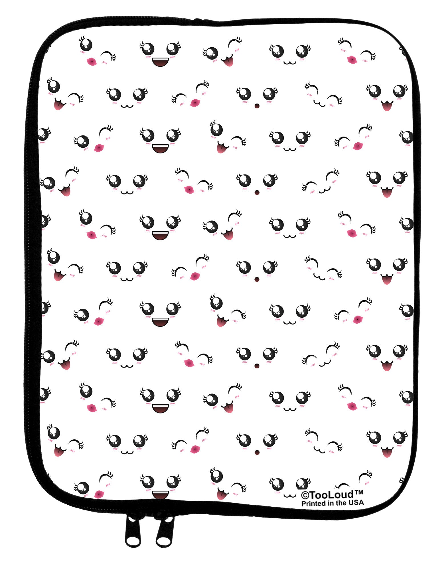 Kyu-T Faces AOP 9 x 11.5 Tablet Sleeve All Over Print by TooLoud-TooLoud-White-Black-Davson Sales