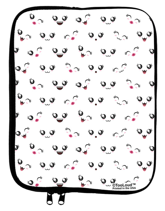 Kyu-T Faces AOP 9 x 11.5 Tablet Sleeve All Over Print by TooLoud-TooLoud-White-Black-Davson Sales