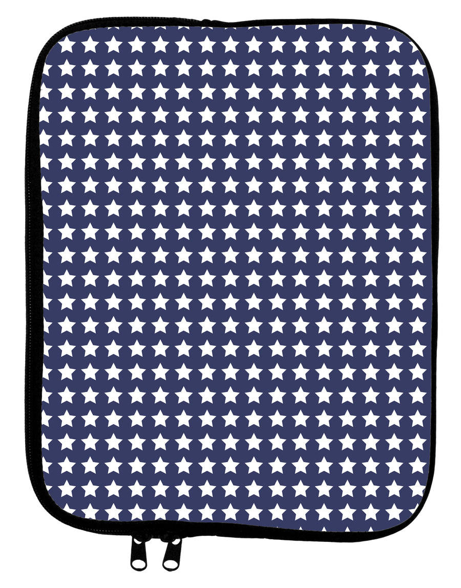 Americana Stars Pattern 9 x 11.5 Tablet Sleeve All Over Print by TooLoud-TooLoud-White-Black-Davson Sales