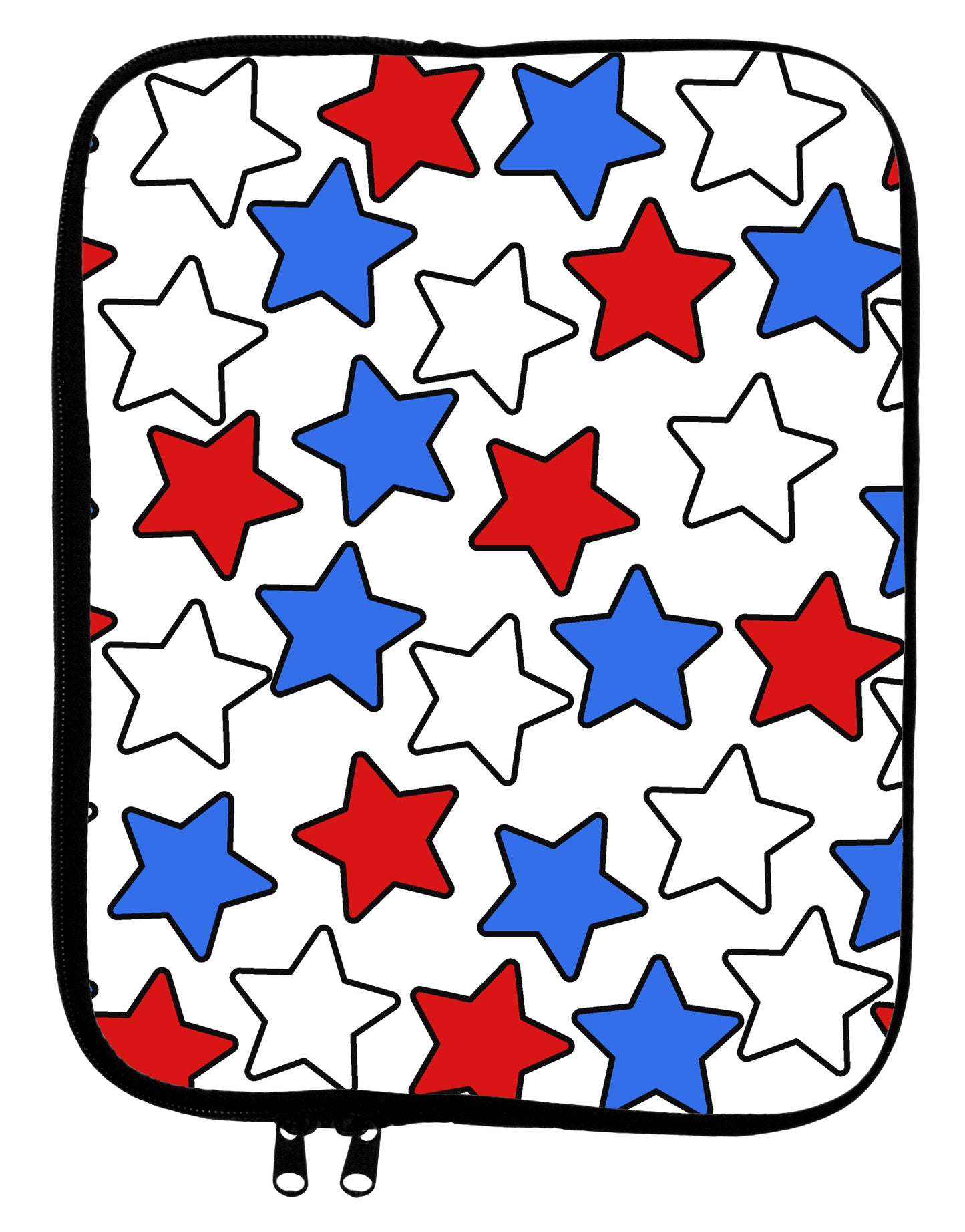 Red White And Blue Stars 9 x 11.5 Tablet Sleeve by TooLoud-TooLoud-White-Black-Davson Sales