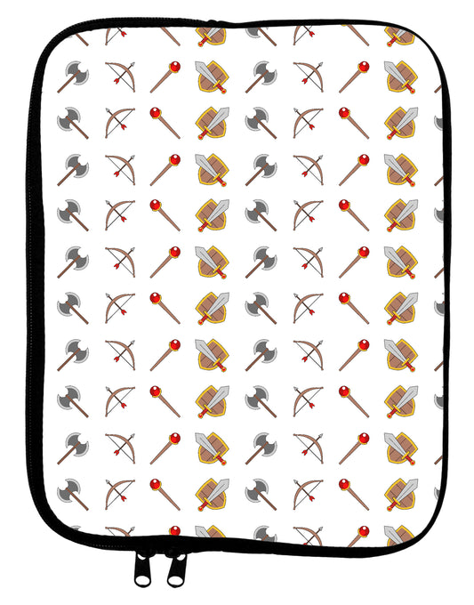 Fantasy Weapons 9 x 11.5 Tablet Sleeve by TooLoud-TooLoud-White-Black-Davson Sales