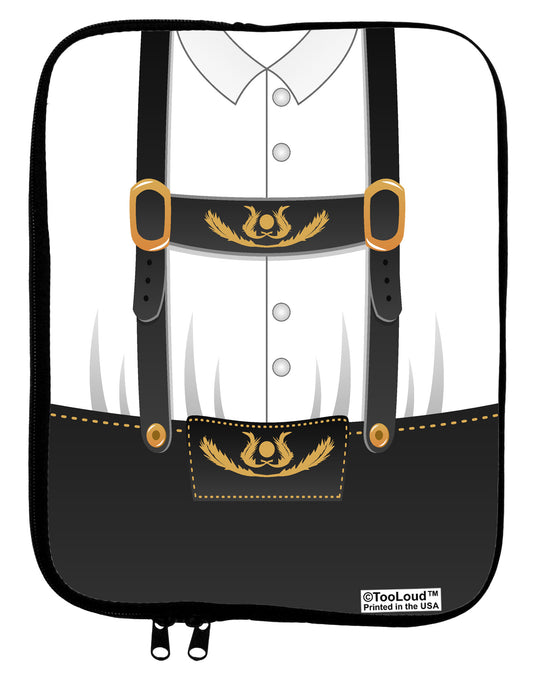 Lederhosen Costume Black 9 x 11.5 Tablet Sleeve All Over Print by TooLoud-TooLoud-White-Black-Davson Sales