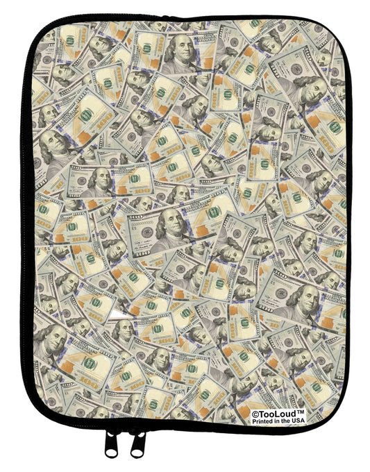 Benjamins 9 x 11.5 Tablet Sleeve All Over Print by TooLoud-TooLoud-White-Black-Davson Sales
