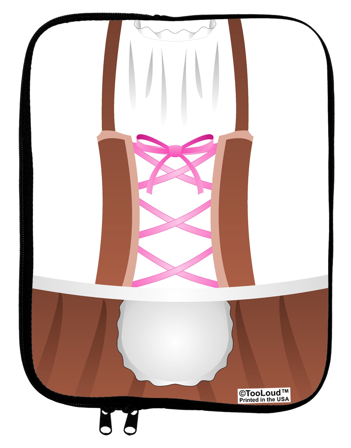 Dirndl Costume Brown 9 x 11.5 Tablet Sleeve All Over Print by TooLoud-TooLoud-White-Black-Davson Sales