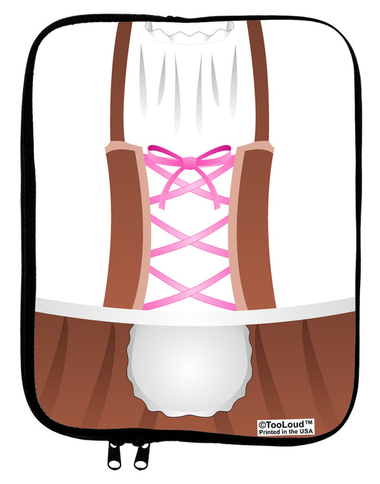 Dirndl Costume Brown 9 x 11.5 Tablet Sleeve All Over Print by TooLoud-TooLoud-White-Black-Davson Sales