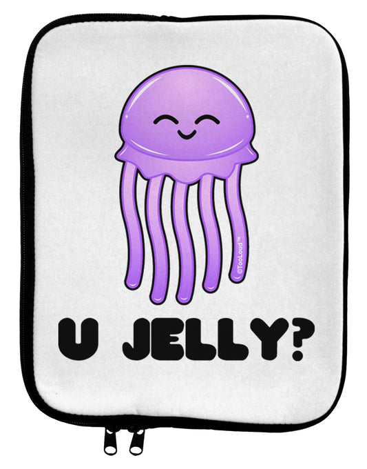 U Jelly Cute Jellyfish 9 x 11.5 Tablet Sleeve by TooLoud-TooLoud-White-Black-Davson Sales