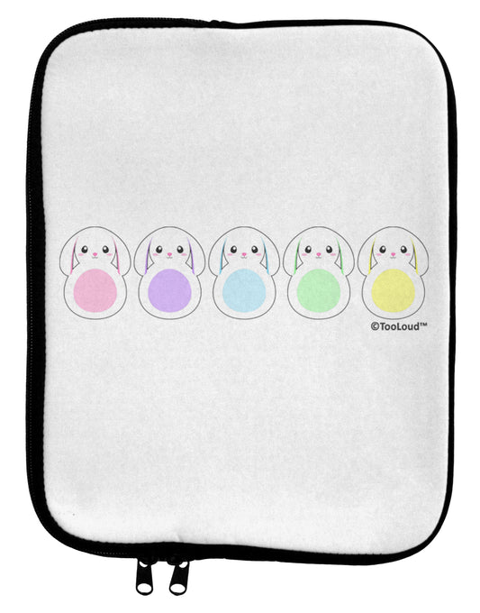 Cute Pastel Bunnies 9 x 11.5 Tablet Sleeve by TooLoud-TooLoud-White-Black-Davson Sales