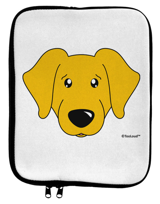 Cute Yellow Labrador Retriever Dog 9 x 11.5 Tablet Sleeve by TooLoud-TooLoud-White-Black-Davson Sales