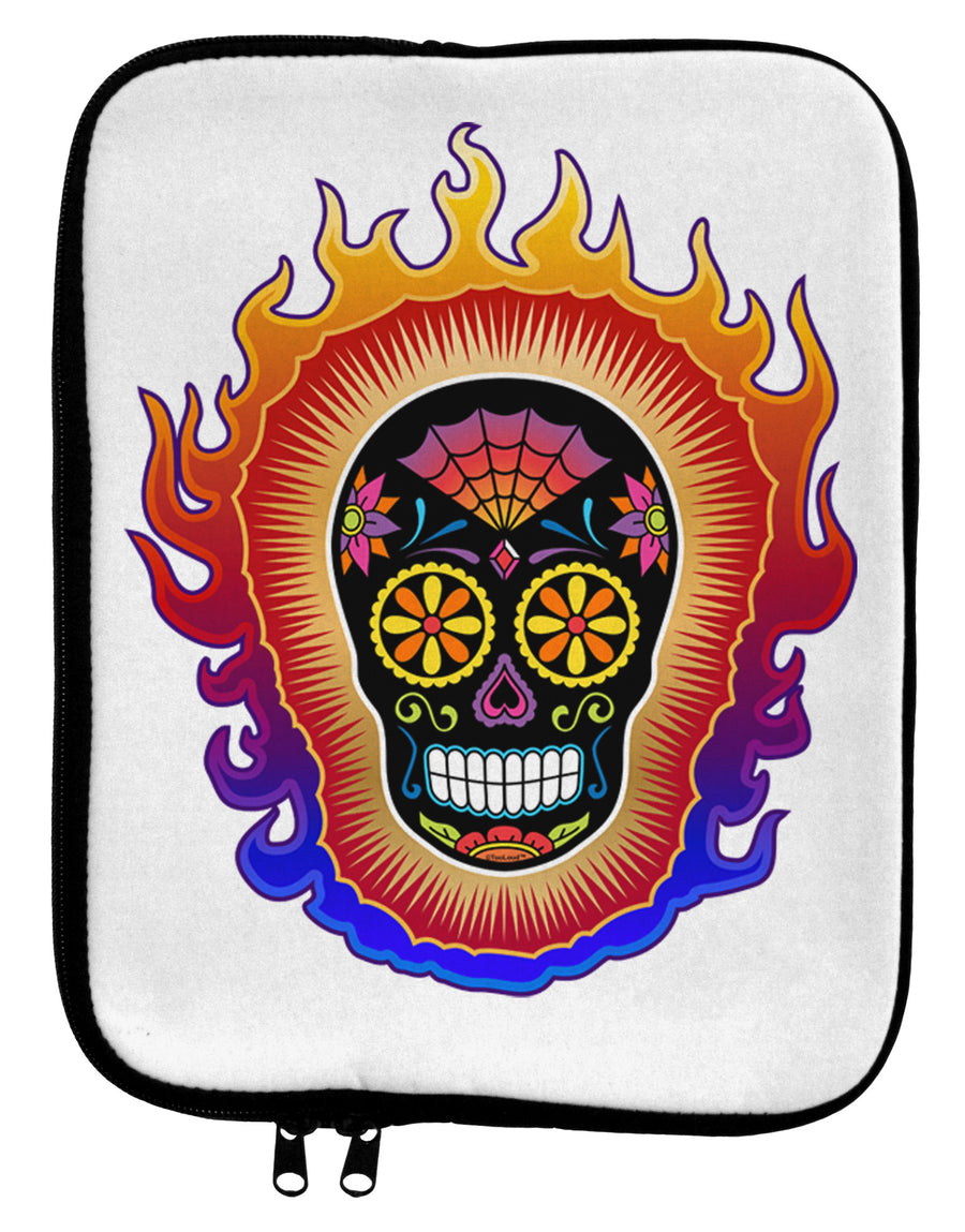 Sacred Calavera Day of the Dead Sugar Skull 9 x 11.5 Tablet Sleeve-TooLoud-White-Black-Davson Sales