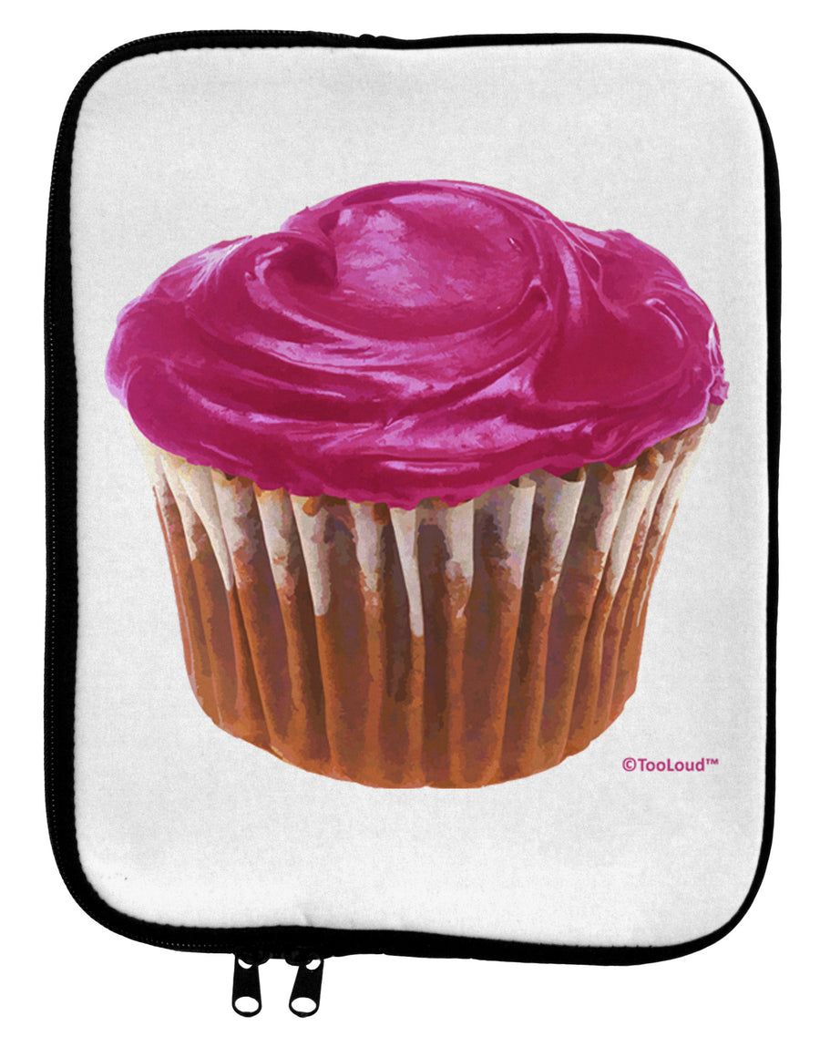 Giant Bright Pink Cupcake 9 x 11.5 Tablet Sleeve by TooLoud-TooLoud-White-Black-Davson Sales